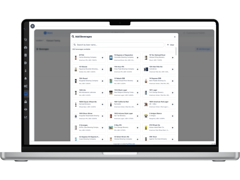 FloBoard Beverage Selector