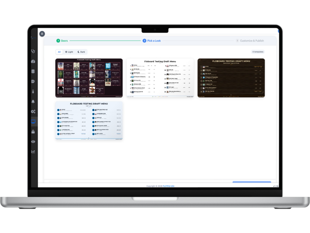 FloBoard screen layout options